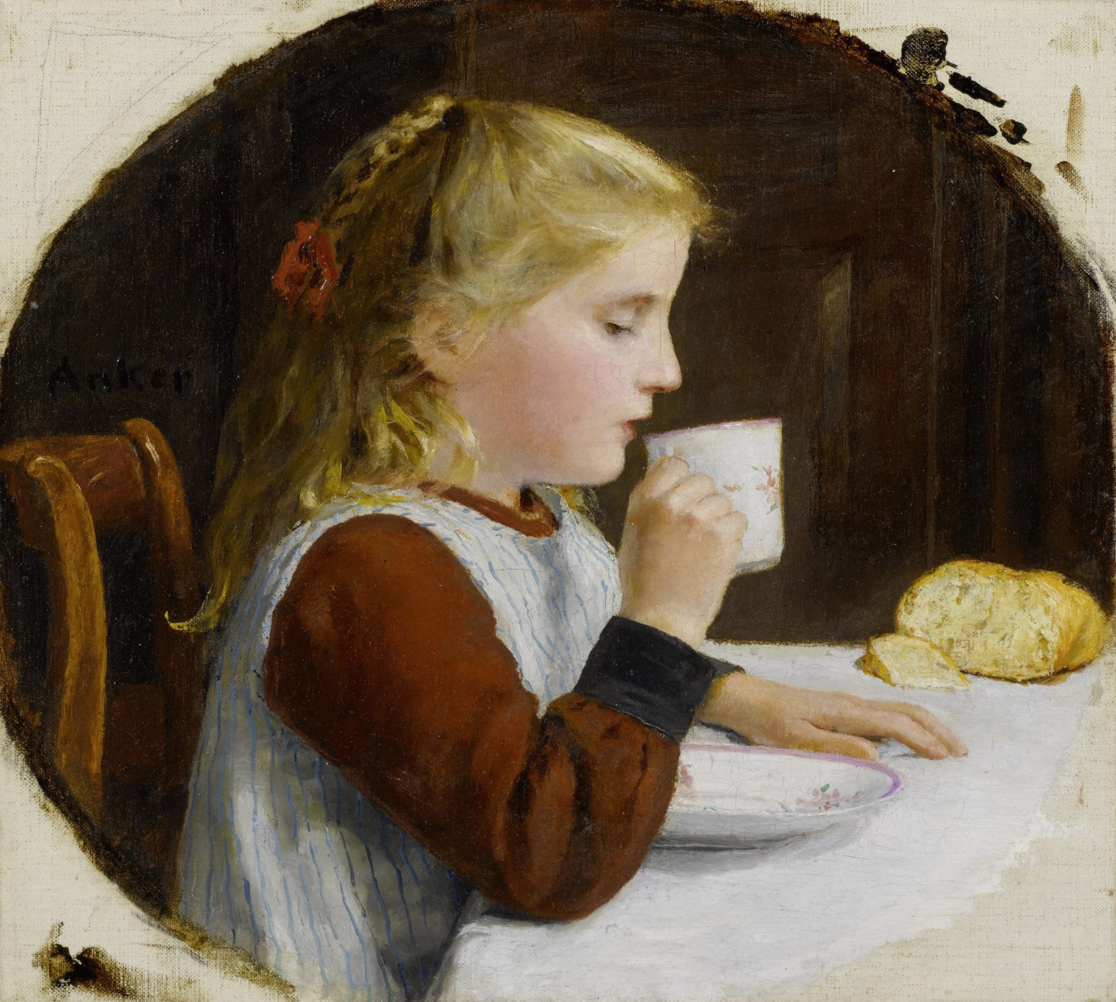 girl drinking coffee
